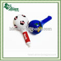 Hot selling new model noise marker football shape vuvuzela plastic horn with maracas for football worldcup brazil 2014